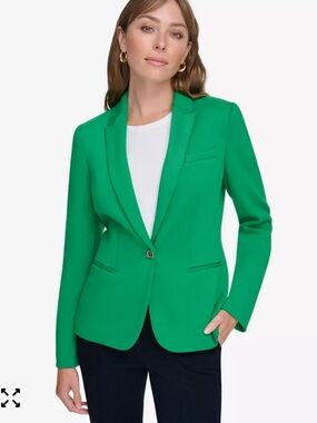 Catherine Malandrino Women's Green  Long-Sleeve Blazer